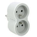 Rozgałęźnik 2x2P+Z B/S 049431 Rozgałęźnik 2x2P+Z B/S 049431