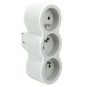 Rozgałęźnik 3x2P+Z B/S 049433 Rozgałęźnik 3x2P+Z B/S 049433