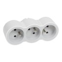 Rozgałęźnik 3x2P+Z B/S 049433 Rozgałęźnik 3x2P+Z B/S 049433