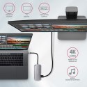 HMC-6M2 Wieloportowy hub USB-C 3.2 Gen 1, slot M.2 SATA + HDMI + GLAN + 2x USB-A + PD 100W HMC-6M2 Wieloportowy hub USB-C 3.2 Gen 1, slot M.2 SATA + HDMI + GLAN + 2x USB-A + PD 100W