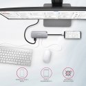 HMC-6M2 Wieloportowy hub USB-C 3.2 Gen 1, slot M.2 SATA + HDMI + GLAN + 2x USB-A + PD 100W HMC-6M2 Wieloportowy hub USB-C 3.2 Gen 1, slot M.2 SATA + HDMI + GLAN + 2x USB-A + PD 100W