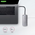 HMC-6M2 Wieloportowy hub USB-C 3.2 Gen 1, slot M.2 SATA + HDMI + GLAN + 2x USB-A + PD 100W HMC-6M2 Wieloportowy hub USB-C 3.2 Gen 1, slot M.2 SATA + HDMI + GLAN + 2x USB-A + PD 100W