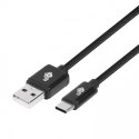 Kabel USB-USB C 1.5m czarny sznurek premium Kabel USB-USB C 1.5m czarny sznurek premium