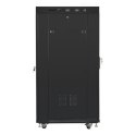 Szafa rack stojąca 19 cali 27U 800x1200 czarna drzwi szklane LCD FLAT PACK Szafa rack stojąca 19 cali 27U 800x1200 czarna drzwi szklane LCD FLAT PACK