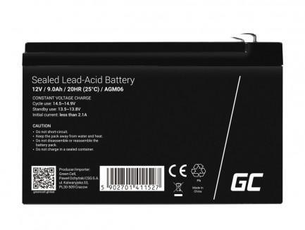 AKUMULATOR AGM Green Cell VRLA 12V 9Ah AKUMULATOR AGM Green Cell VRLA 12V 9Ah