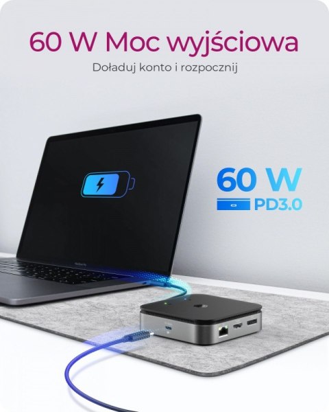 Stacja dokująca IB-DK408-C41 7w1,HDMI, DP,USB,LAN Stacja dokująca IB-DK408-C41 7w1,HDMI, DP,USB,LAN