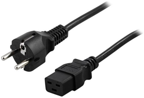 KABEL ZASILAJĄCY (SERWEROWY) CEE 7/7 IEC 320 C19 16A 1.8M PROSTY VDE PowerWalker KABEL ZASILAJĄCY (SERWEROWY) CEE 7/7 IEC 320 C19 16A 1.8M PROSTY VDE PowerWalker