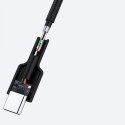 CB-CD30 kabel USB-C - USB-A 0,9m 60W PD 3A 20V nylonowy oplot czarny CB-CD30 kabel USB-C - USB-A 0,9m 60W PD 3A 20V nylonowy oplot czarny