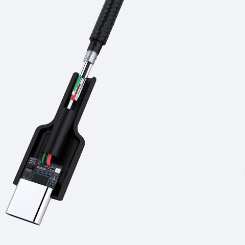 CB-CD30 kabel USB-C - USB-A 0,9m 60W PD 3A 20V nylonowy oplot czarny CB-CD30 kabel USB-C - USB-A 0,9m 60W PD 3A 20V nylonowy oplot czarny