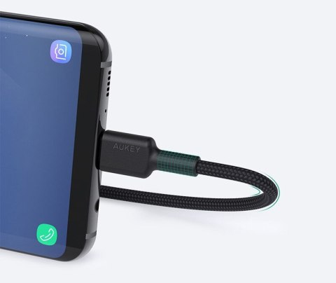 CB-CD30 kabel USB-C - USB-A 0,9m 60W PD 3A 20V nylonowy oplot czarny CB-CD30 kabel USB-C - USB-A 0,9m 60W PD 3A 20V nylonowy oplot czarny