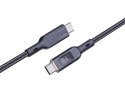 CB-MCC102 kabel USB-C - USB-C 1.8m 100W PD 5A 20V LED nylonowy oplot czarny CB-MCC102 kabel USB-C - USB-C 1.8m 100W PD 5A 20V LED nylonowy oplot czarny