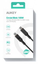 CB-MCC102 kabel USB-C - USB-C 1.8m 100W PD 5A 20V LED nylonowy oplot czarny CB-MCC102 kabel USB-C - USB-C 1.8m 100W PD 5A 20V LED nylonowy oplot czarny