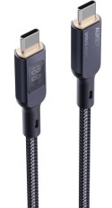 CB-MCC102 kabel USB-C - USB-C 1.8m 100W PD 5A 20V LED nylonowy oplot czarny CB-MCC102 kabel USB-C - USB-C 1.8m 100W PD 5A 20V LED nylonowy oplot czarny