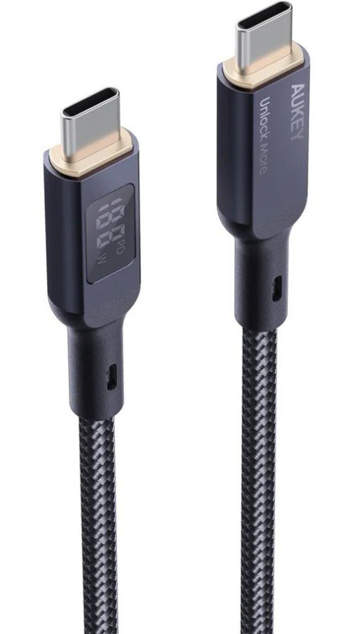 CB-MCC102 kabel USB-C - USB-C 1.8m 100W PD 5A 20V LED nylonowy oplot czarny CB-MCC102 kabel USB-C - USB-C 1.8m 100W PD 5A 20V LED nylonowy oplot czarny