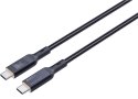 CB-MCC102 kabel USB-C - USB-C 1.8m 100W PD 5A 20V LED nylonowy oplot czarny CB-MCC102 kabel USB-C - USB-C 1.8m 100W PD 5A 20V LED nylonowy oplot czarny