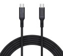 CB-MCC102 kabel USB-C - USB-C 1.8m 100W PD 5A 20V LED nylonowy oplot czarny CB-MCC102 kabel USB-C - USB-C 1.8m 100W PD 5A 20V LED nylonowy oplot czarny