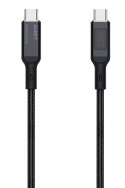 CB-MCC102 kabel USB-C - USB-C 1.8m 100W PD 5A 20V LED nylonowy oplot czarny CB-MCC102 kabel USB-C - USB-C 1.8m 100W PD 5A 20V LED nylonowy oplot czarny