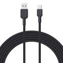 CB-NAC2 kabel USB-C - USB-A 1.8m 60W PD 3A 20V nylonowy oplot czarny CB-NAC2 kabel USB-C - USB-A 1.8m 60W PD 3A 20V nylonowy oplot czarny