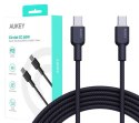 CB-NCC1 kabel USB-C - USB-C 1m 60W PD 3A 20V nylonowy oplot czarny CB-NCC1 kabel USB-C - USB-C 1m 60W PD 3A 20V nylonowy oplot czarny