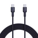 CB-NCC1 kabel USB-C - USB-C 1m 60W PD 3A 20V nylonowy oplot czarny CB-NCC1 kabel USB-C - USB-C 1m 60W PD 3A 20V nylonowy oplot czarny