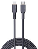 CB-SCC101 kabel USB-C - USB-C 1m 100W PD 5A 20V silikonowy czarny CB-SCC101 kabel USB-C - USB-C 1m 100W PD 5A 20V silikonowy czarny