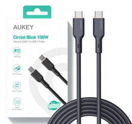 CB-SCC102 kabel USB-C - USB-C 1.8m 100W PD 5A 20V silikonowy czarny