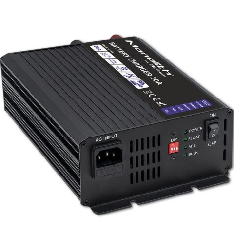 Inteligentna ładowarka Monolith do akumulatorów LiFePO4 AGM GEL SLA | 20A | 12V Inteligentna ładowarka Monolith do akumulatorów LiFePO4 AGM GEL SLA | 20A | 12V