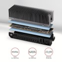CLR-M2XT Chłodnica aluminiowa pasywna do dysku M.2 SSD, ALU korpus, silikonowe podkładki termiczne, wysokość 24mm CLR-M2XT Chłodnica aluminiowa pasywna do dysku M.2 SSD, ALU korpus, silikonowe podkładki termiczne, wysokość 24mm
