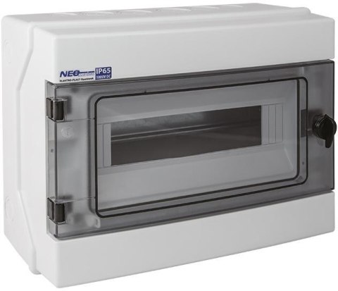 Rozdzielnica hermetyczna modułowa (500V AC, 1000V DC) 1x12 natynkowa (N+PE) IP65 RH-12 Rozdzielnica hermetyczna modułowa (500V AC, 1000V DC) 1x12 natynkowa (N+PE) IP65 RH-12