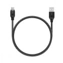 CB-AM2 kabel micro USB - USB-A 2m Quick Charge nylonowy oplot czarno-biały CB-AM2 kabel micro USB - USB-A 2m Quick Charge nylonowy oplot czarno-biały