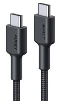 CB-CD45 kabel USB-C - USB-C 0,9m 60W PD 3A 20V nylonowy oplot czarny