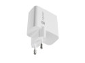 Ładowarka sieciowa RIBERA GAN 1X USB-A + 1X USB-C 65W Biała Ładowarka sieciowa RIBERA GAN 1X USB-A + 1X USB-C 65W Biała