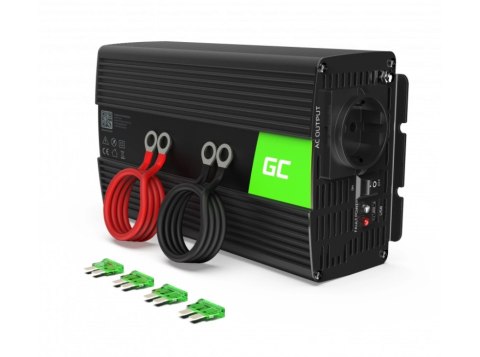 PRZETWORNICA NAPIĘCIA INWERTER Green Cell 12V / 230V 1000W/2000W CZYSTA SINUSOIDA INV09 PRZETWORNICA NAPIĘCIA INWERTER Green Cell 12V / 230V 1000W/2000W CZYSTA SINUSOIDA INV09
