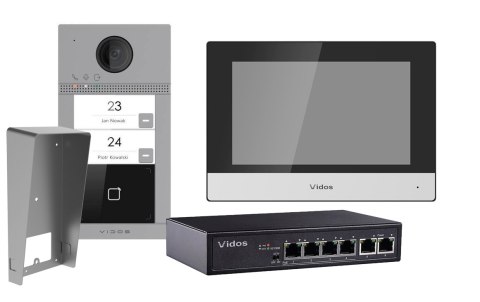 WIDEODOMOFON IP VIDOS ONE 2xM2010/S2402-N WIDEODOMOFON IP VIDOS ONE 2xM2010/S2402-N