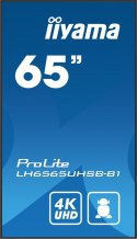 *IIYAMA 65'LH6565UHSB-B1, 24/7,IPS,ANDROID.11,4K,800cd, iiSignage2, SDM, 2x HDMI, DP, 2x USB,2x 10W, RJ45, WiFi, 4/32GB, PIO *IIYAMA 65'LH6565UHSB-B1, 24/7,IPS,ANDROID.11,4K,800cd, iiSignage2, SDM, 2x HDMI, DP, 2x USB,2x 10W, RJ45, WiFi, 4/32GB, PIO