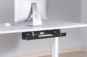 Kanał stalowy do organizacji kabli / listew zasilających pod biurkiem, z uchwytami, montaż śruby, 60cm, czarny Kanał stalowy do organizacji kabli / listew zasilających pod biurkiem, z uchwytami, montaż śruby, 60cm, czarny