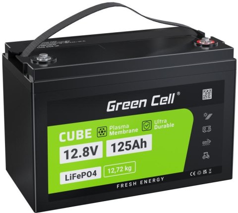 AKUMULATOR LITOWO-ŻELAZOWO-FOSFORANOWY LiFePO4 Green Cell 12V 125Ah AKUMULATOR LITOWO-ŻELAZOWO-FOSFORANOWY LiFePO4 Green Cell 12V 125Ah