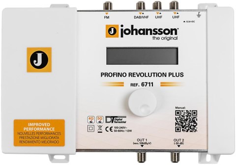 Johansson PROFINO Revolution 6711 Plus - wielozakresowy wzmacniacz (amplifier) do telewizji Johansson PROFINO Revolution 6711 Plus - wielozakresowy wzmacniacz (amplifier) do telewizji