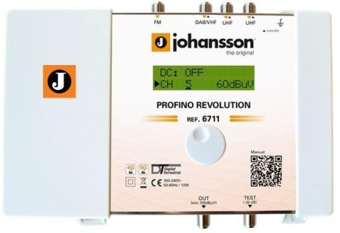 Johansson PROFINO Revolution 6711 Plus - wielozakresowy wzmacniacz (amplifier) do telewizji Johansson PROFINO Revolution 6711 Plus - wielozakresowy wzmacniacz (amplifier) do telewizji