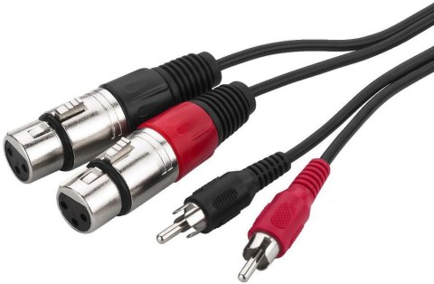 Kabel połączeniowy audio 2 x wtyk RCA na 2 x gniazdo XLR MCA-127J 1m Kabel połączeniowy audio 2 x wtyk RCA na 2 x gniazdo XLR MCA-127J 1m