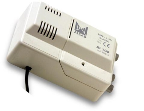 Wzmacniacz Alcad AI-100 VHF-UHF 1we/2wy szerokopasmowy Wzmacniacz Alcad AI-100 VHF-UHF 1we/2wy szerokopasmowy