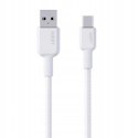 CB-NAC1 kabel USB-C - USB-A 1m 60W PD 3A 20V nylonowy oplot biały CB-NAC1 kabel USB-C - USB-A 1m 60W PD 3A 20V nylonowy oplot biały