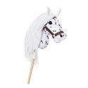 Koń na kiju Hobby Horse HOPPIHORSE A3 Leopard - biały, maść tarantowata Koń na kiju Hobby Horse HOPPIHORSE A3 Leopard - biały, maść tarantowata