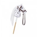 Koń na kiju Hobby Horse HOPPIHORSE A4 Leopard - biały, maść tarantowata Koń na kiju Hobby Horse HOPPIHORSE A4 Leopard - biały, maść tarantowata
