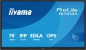 Monitor 75 cali TE7513A-B1AG INFRARED,40pkt,IPS,4K,7H,450cd/m2, WiFi,USB, ANDROID 14, Google EDLA,2x20W, UCHWYT CIENNY Monitor 75 cali TE7513A-B1AG INFRARED,40pkt,IPS,4K,7H,450cd/m2, WiFi,USB, ANDROID 14, Google EDLA,2x20W, UCHWYT CIENNY