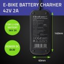Ładowarka do roweru skutera elektrycznego 36V | 42V | 2A | 5.5*2.1 | wodoodporna + kabel zasilający Ładowarka do roweru skutera elektrycznego 36V | 42V | 2A | 5.5*2.1 | wodoodporna + kabel zasilający
