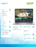 Notebook Aspire 3 A315-59-39DR i3-1215U, 15.6, 16GB DDR4 RAM, 512GB SSD, No OS, srebrny Notebook Aspire 3 A315-59-39DR i3-1215U, 15.6, 16GB DDR4 RAM, 512GB SSD, No OS, srebrny