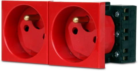 Gniazdo 2M elektryczne podwójne + blokada Gniazdo 2M elektryczne podwójne + blokada