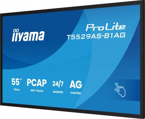 Monitor 55 cali T5529AS-B1AG VA,4K,HDMIx2,USB-C,RJ45,2x10W,WiFi, Android 14, Signal FailOver, Whiteboard, iiSignage2 (CMS), Monitor 55 cali T5529AS-B1AG VA,4K,HDMIx2,USB-C,RJ45,2x10W,WiFi, Android 14, Signal FailOver, Whiteboard, iiSignage2 (CMS),