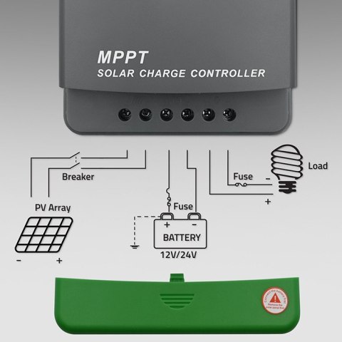 Solarny regulator ładowania MPPT z czujnikiem temperatury 30A | 12V/24V | LCD | 2xUSB | Bluetooth | APP | GEL | LiFePO4 Solarny regulator ładowania MPPT z czujnikiem temperatury 30A | 12V/24V | LCD | 2xUSB | Bluetooth | APP | GEL | LiFePO4